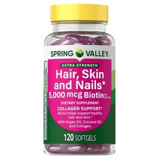 Spring Valley Extra Strength Hair Skin & Nails Collagen Support Softgels, 5000 m picture