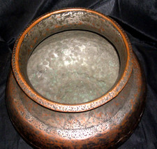 ANTIQUE TRADITIONAL INDIAN ETHNIC ISLAMIC COPPER VESSEL MUGHAL POT COLLECTIBLE picture