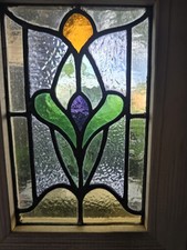 ANTIQUE ENGLISH STAINED GLASS WINDOW picture