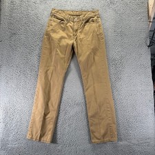 Levi's 514 Jeans Men's 32x32 Brown Cotton Denim Straight Workwear Travel Utility picture