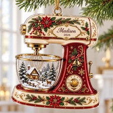 Ornament Personalized Name Baking Mixer 2026 Acrylic Christmas Gift for Bakers picture