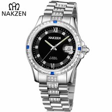 NAKZEN Men Japan NH35 Movement Automatic Mechanical Watch Elegant Diamond picture
