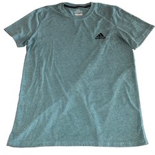 Adidas Ultimate 2.0 T-Shirt Men L Large Clima Lite Heather Green Short Sleeve  picture