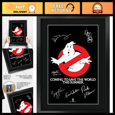 Ghostbusters Cast Signed Movie Poster 16x12 Framed Autographed Print Gift picture