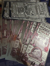 Iraqi 4 X 25000 Dinar SilverBack Leaf Foil  1/100 Troy Oz. IQD 100,000 Banknotes picture