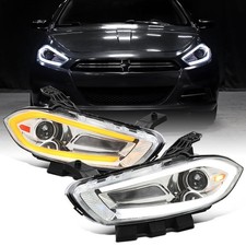 - Fits 2013-2016 Dodge Dart Halogen LED Tube Projector Headlights picture
