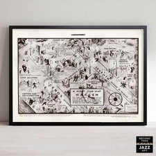 Harlem Night Club Map jazz poster - Manhattan - 1932 (horizontal) picture