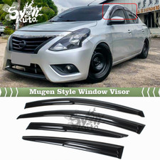 FITS 2012-2019 NISSAN VERSA JDM 3D WAVY MUGEN STYLE WINDOW VISOR RAIN GUARD VENT picture