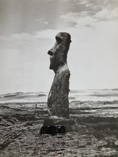 Original Film Photograph, Moai, Easter Island, 1970, Frame 41 x 31 cm picture