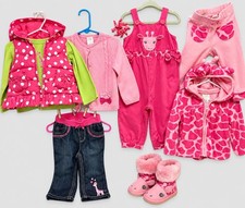 Gymboree Loveable Giraffe 2012 9pc Lot 12-18M Outfit Hoodie Vest Jeans Boots picture