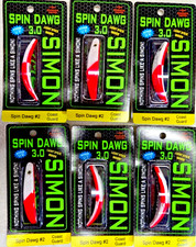 6 Packs Hawken Simon Spin Dawg 3.0 #2 Coast Guard SSD30002 NEW Lures 6 pk lot picture