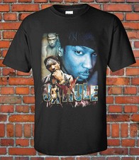 VINTAGE JA 00S HIP HOP RAPPER COLLAGE GRAPHIC TEE BLACK HEAVY COTTON RETRO picture