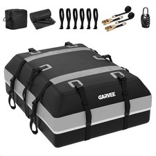 Car Rooftop Cargo Carrier Bag 15 CuFt Waterproof Soft Shell Rack Straps Mat Lock picture