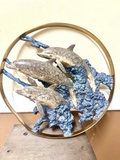 Robert Wyland Amazing Dolphins Bronze Sculpture Circle Of Life 3 Dolphins 24” picture