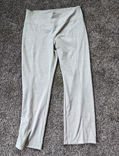 Athleta Women’s Beige Solid Delancey Pants Pull On Straight Leg Yoga L Regular picture