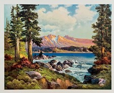 Vintage Robert Wood 18.75x22 Poster Print American Landscape Art picture