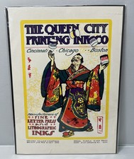 1901 Ad Queen City Printing Ink Lithograph Chinese Original Print 8x12 With COA picture