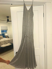 Rare Limited Drop Auteur Studio Silver Metallic Maxi Dress XS Artist Collab picture