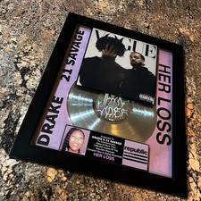 DRAKE / 21 Savage ( HER LOSS ) Platinum Music Award Vinyl LP Record CD picture