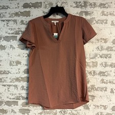 NWT Maurices Business Professional V Neck Short Sleeve Blouse Top Size XS picture