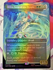 Miku,Song of the People Foil Thick Stock Display Commander MTG Hatsune Miku 2443 picture