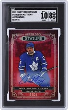 Auston Matthews Maple Leafs Signed 2023-23 Upper Deck #83 #4/25 SGC 8/10 Card picture