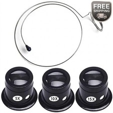 Pocket Magnifying Jewelry Eye Glass Magnifier Jewelers Loop Loupe 5X 10X 15X picture