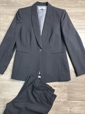 Tahari Arthur S. Levine Women's Size 12 Black Pinstripe Pant Suit Career picture