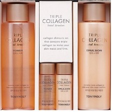 TONYMOLY Triple Collagen Total Tension Set 2pcs Toner & Emulsion Skincare USA picture