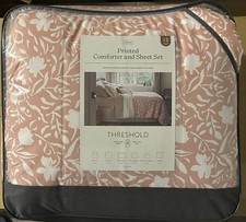 12pc King Floral Boho Comforter & Sheets Set Terracotta Pink - Threshold: picture