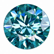 0.25 Carat Sky Blue VS2 Round Brilliant Natural Enhanced MINED Diamond 3.96mm picture