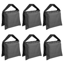 Neewer 6 Pack Black Sand Bag Photography Studio Video Stage Film Saddlebag picture
