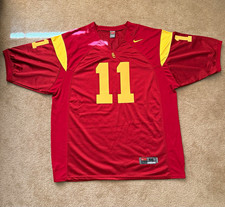 Nike USC Trojans Matt Leinart #11 Red/Gold Football Jersey Men's Size 56 picture