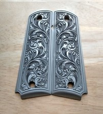 Custom Engraved 1911 full size aluminum grips picture