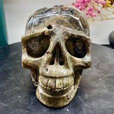 2.55LB Natural ocean jade hand carved skull collection picture