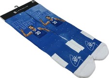 Strideline Adult Blue White Crew Cotton NBA GSW Warriors Steph Curry Sock Sz M/L picture