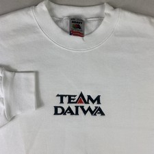 Vtg Team Daiwa Pro Fishing Sweater Mens XXL 2XL White Made in USA crewneck picture