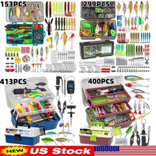 413-153PCS Fishing Lures Kit Set, Baits Tackle Tackle Box More Gifts Gear Tools  picture