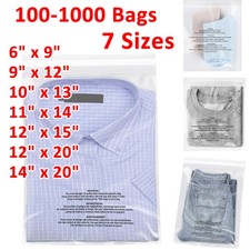 100-1000Pack Suffocation Warning Clear Poly Bags Self Adhesive for Shirt Apparel picture