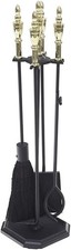 Minuteman International Westford Fireplace Tool Set, Polished Brass and Black picture