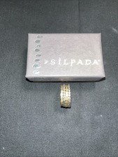 Vin.Silpada Stacked Metals Ring R3477 Brass & Sterling Silver Sz 8 picture