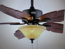 Jonathan Y Poinciana 52 in. 3-Light Coastal Bohemian Dark Brown Iron Ceiling Fan picture