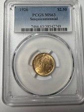 1926 Gold $2.5 Sesquicentennial PCGS MS-63 Sesquicentennial picture