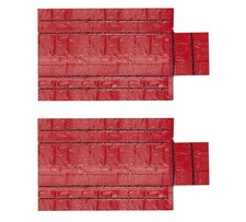 2PK 16'x27' Red Flatbed Truck 15 Oz Superlight Steel Tarp w/4' Drop for Trailers picture