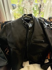 Schott NYC Men's Leather Jacket Size 48 picture