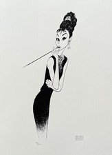 AL HIRSCHFELD AUDREY HEPBURN Facsimile Signed Limited Edition Lithograph Art picture