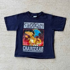 Vintage 2000 Pokemon Charizard T-Shirt Nintendo Blue Gotta Catch Em All Shirt picture