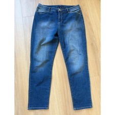 Bandolino Mandie Slim Jeans Womens 12 Blue Denim Medium Wash Stretch Slim Leg picture