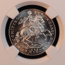 1963 Austria Silver Restrike 2 Ducats -NGC PF67 Superb Archduke Ferdinand Karl picture