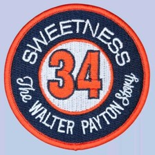 SWEETNESS THE WALTER PAYTON STORY NUMBER 34 NFL SPORTS JERSEY IRON ON PATCH 3